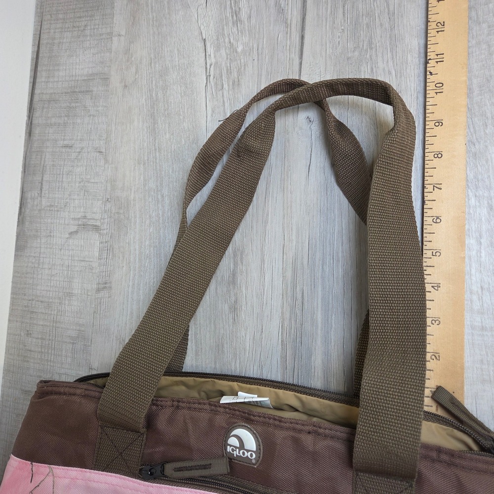 Igloo Pink Camo Soft Cooler Tote Insulated Lunch Bag Realtree Style - Picture 11 of 12